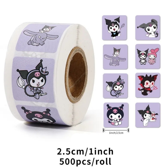 Sanrio Accessories - 💚2/$20 500 Pieces (1 Roll) Sanrio Kuromi Stickers